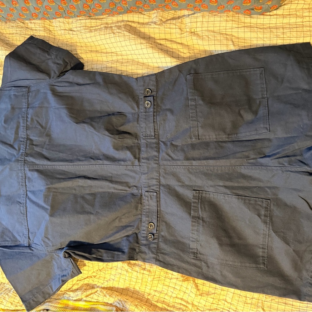 Outerknown Navy Button-Down Collared Shirt NWT - image 3